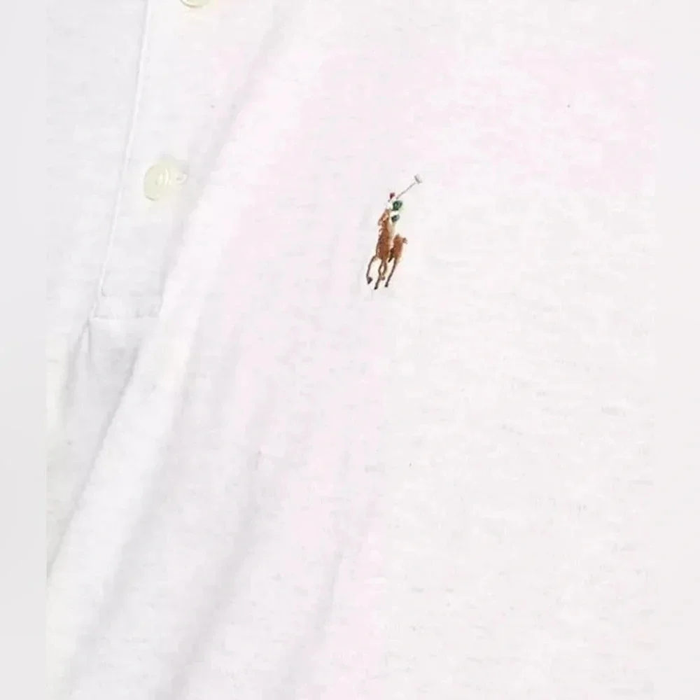 L Ralph Lauren Mens Polo Classic Fit Polo, American Heather size L